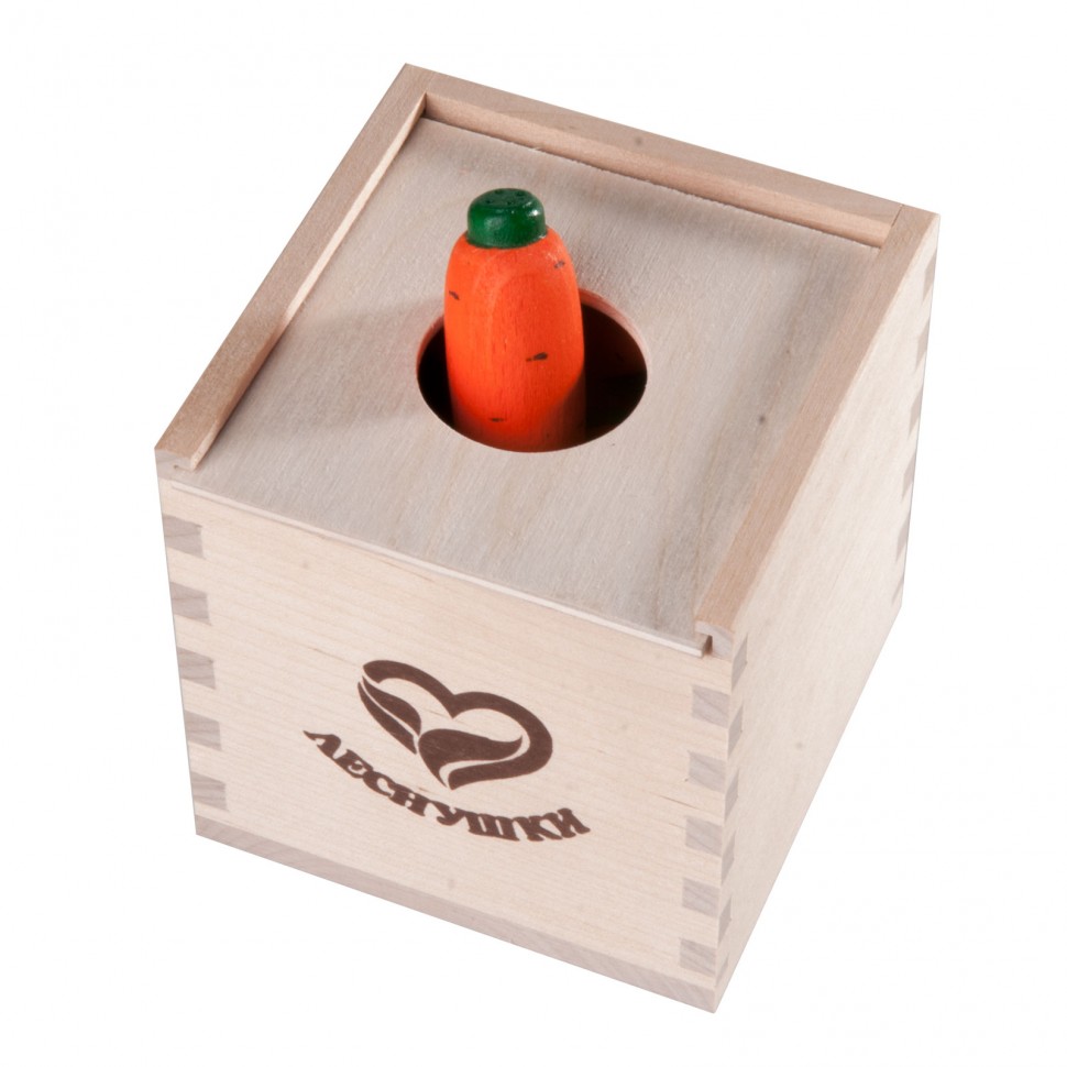 Счетный материал 12 морковок в коробочке-сортере