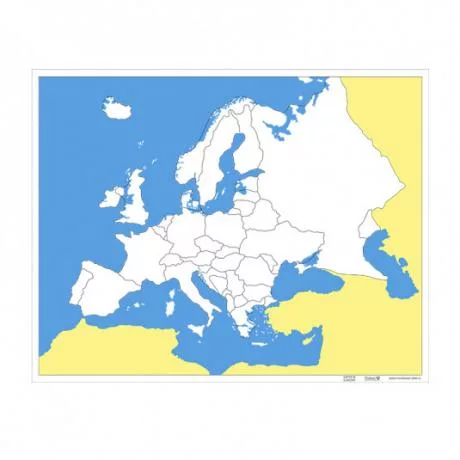 Контурная карта Европы (без названий)